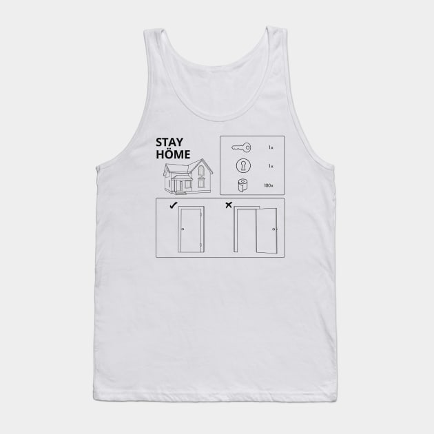 Stay Home - Ikea Guide Tank Top by Polomaker